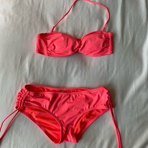 Coral bikini set